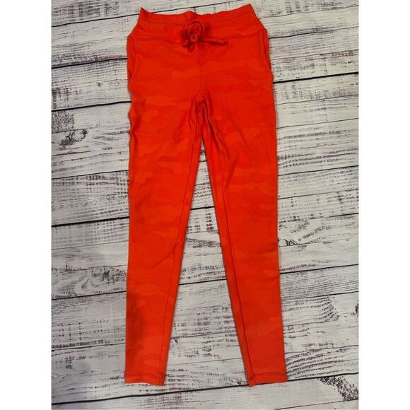 Celestial Bodiez Power 7/8th Leggings in Orange Fire Camo Tetra Print Size Small - Picture 4 of 10